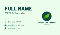 Green Organic Leaf Business Card