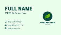 Green Organic Leaf Business Card Image Preview