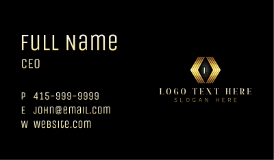 Luxury Finance Investment Business Card