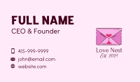 Romantic Envelope Hourglass Business Card Image Preview