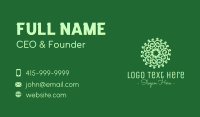 Green Ornamental Flower Business Card Design