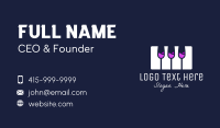 Champagne Piano Keyboard Business Card Design
