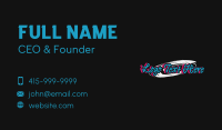 Cool Neon Graffiti Wordmark Business Card