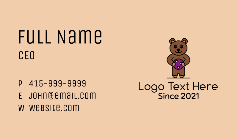 Cuddly Business Card example 3
