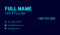 Pixel Digital Wordmark Business Card Design