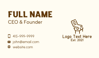 Wooden Recliner Armchair Business Card