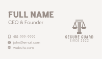 Pillar Scale Law Firm  Business Card