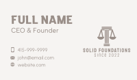 Pillar Scale Law Firm  Business Card