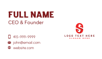 Modern Letter S Axe Business Card