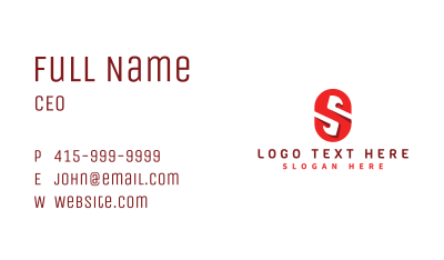 Modern Letter S Axe Business Card Image Preview