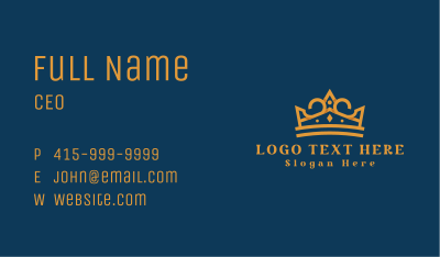 Gold Royal Crown Business Card