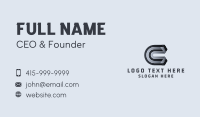 Digital Letter C Business Card