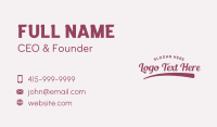 Clothing Script Style Wordmark Business Card Design