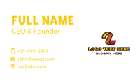 Colorful Stroke Number 2 Business Card