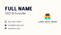 Beach Palm Tree Vacation Business Card Design