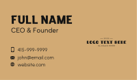 Luxury Business Wordmark Business Card