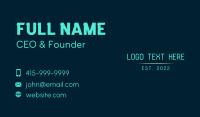 Cyber Blue Wordmark Business Card