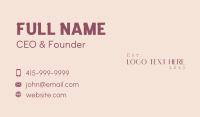 Feminine Generic Business Business Card