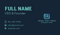 Tech Startup Letter M Business Card