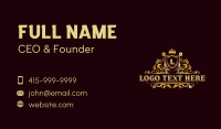 Floral Luxury Crest Business Card