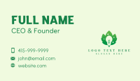 Green Eco Light Bulb Business Card Design