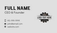 Wood Saw Emblem  Business Card