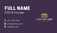 Greek Columns Structure Business Card Design