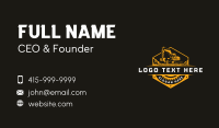 Construction Excavator Digger Business Card Design