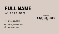 Casual Gothic Skull Wordmark Business Card