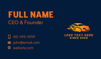 Flaming Race Car Business Card