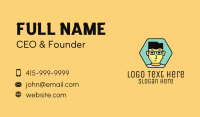 Boy Hexagon Badge Business Card Design