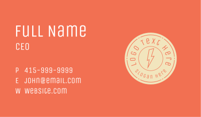 Power Electric Energy  Business Card