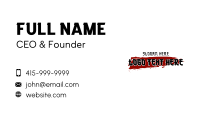 Grunge Asian Wordmark Business Card