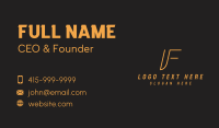 Finance Company Letter F Business Card