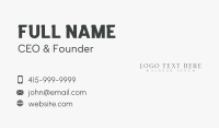 Elegant Company Wordmark Business Card