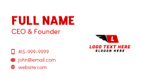 Fast Wing Letter Business Card Design