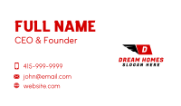 Fast Wing Letter Business Card