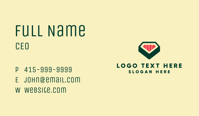 Sushi Business Card example 1