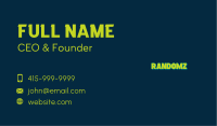 Retro Company Wordmark Business Card