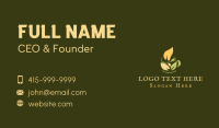 Coffee Cup Leaf Business Card