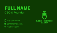 Green Garden Shovel Business Card