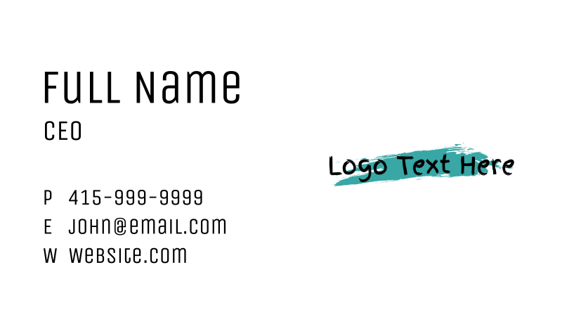 Art Business Card example 3