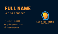 Thinking Head Lightbulb Business Card Design