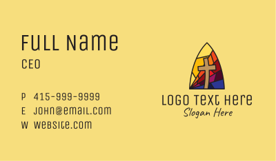 Colorful Church Mosaic  Business Card Image Preview