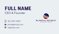 Globe American Flag Business Card