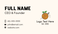Orange Fruit Crochet  Business Card Design