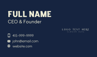 Minimalist Elegant Wordmark Business Card Design