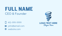 Blue Weather Tornado Business Card