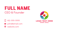 Colorful Journalist Badge Business Card Design