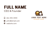 Construction Excavation Gear Business Card